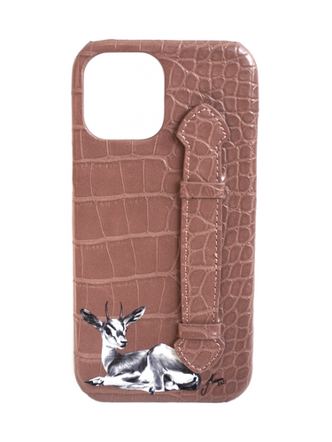 Gazelle - Embossed croco leather “iPhone 11/12 case”