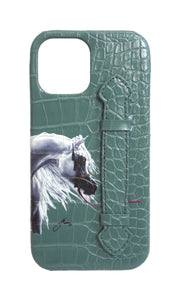 Embossed croco leather “iPhone 11/12 case”