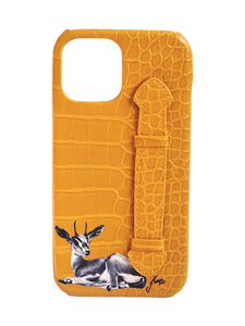 Gazelle - Embossed croco leather “iPhone 11/12 case”